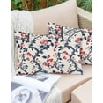 thumbnail image 6 of Red Blue Botanical Throw Pillow Cover 24 x 36 Inch Decorative Pillow Cover Summer Vintage Flower Leaf Branch Lumbar Pillowcase Seasonal Rectangle Cushion Case for Couch Sofa Bed Living Room, 6 of 7
