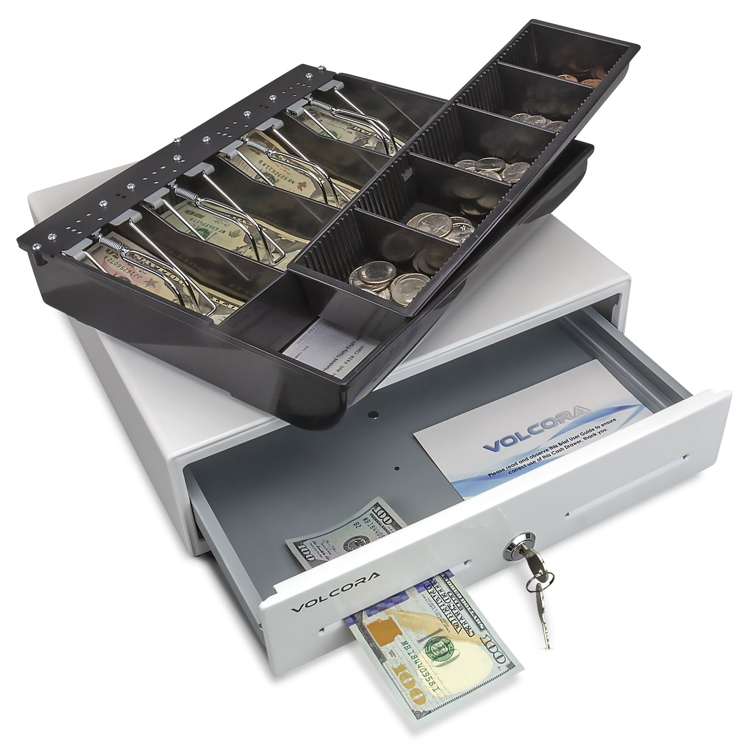 Cash Drawer Tray Compatible Square Register POS Printer Mini White 16 X 16 New