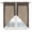 Black Brown, variant on Gradient Aqua Blue Swag Curtain Valances, Modern Rustic Minimalist Pastel Solid Kitchen Valance for Window, Rod Pocket Topper Drapes for Bedroom Bathroom Basement 2 Panels Window Treatment 36"x45"