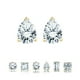 thumbnail image 1 of Pendientes minimalistas JeenMata de solitario de moissanita de corte pera de 0,5 quilates con baño de oro amarillo, 1 of 9