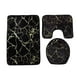 thumbnail image 1 of Juego de 3 alfombrillas de baño absorbentes de agua y decorativas para inodoro. Negro, 1 of 8