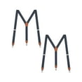 thumbnail image 1 of Buyless Fashion Bretelles en Cuir 2 Pack pour Hommes - 48 Pouces Sangles Élastiques Réglables 1 Pouces - Forme Y, 1 of 7