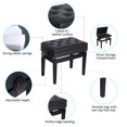 thumbnail image 4 of Adjustable Piano Bench with Storage and Soft PU Leather Padded, with Enough Music Storage Design, Black, 4 of 7