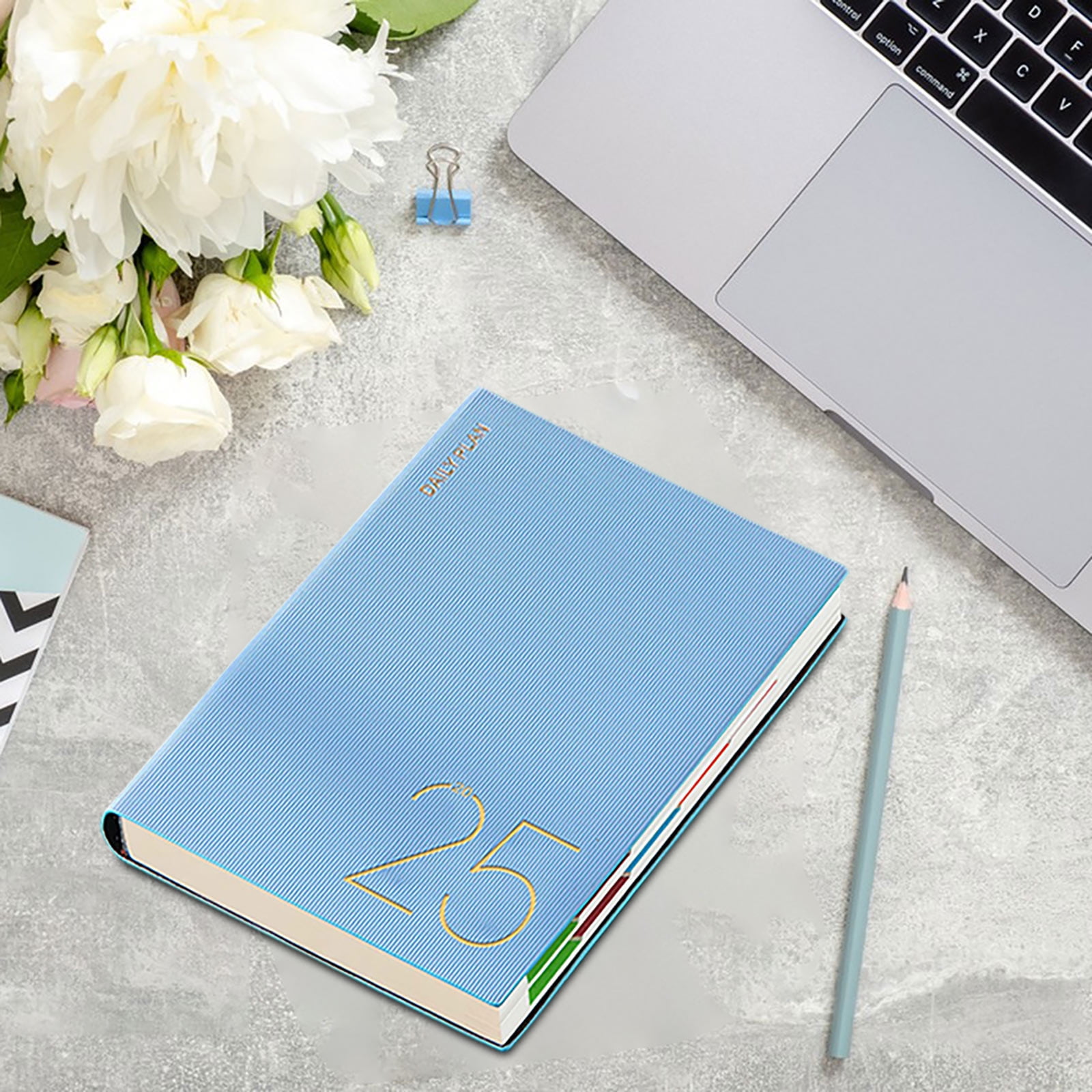 Weekly Planner Notebook Hardcover Calendar Planner With Monthly Tab 80Gsm Thick Paper Daily Planner 365-Day Office Plan