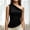 Black, variant on IUYRTFE Women's One Shoulder Sleeveless Ruched Top Asymmetrical Stretch Summer Party Fitted Tank Top