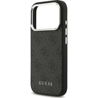 CG MOBILE Guess Custodia Per IPhone 16 Pro Max Con Logo 4G – Ecopelle Nera, Compatibile MagSafe, Elegante E Protettiva - copertina