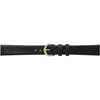 Genuine Timex Black Calfskin Smooth Leather 16mm Watch Strap