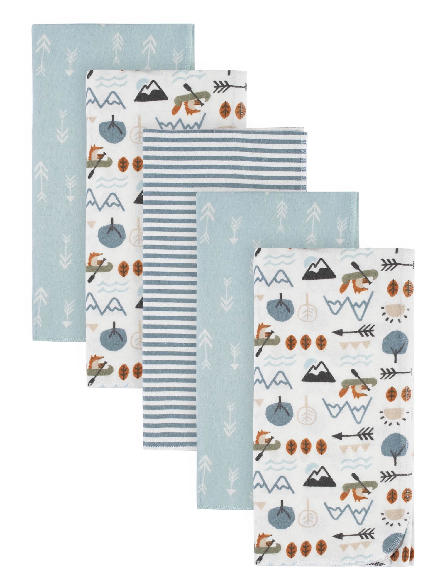 Modern Moments by Gerber Baby & Toddler Boy Flannel Blankets, 5Pack