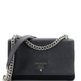 thumbnail image 1 of Pre-Owned Chain Flap Crossbody Bag Tessuto and Saffiano Leather Medium By Rebag, 1 of 9