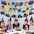 thumbnail image 3 of Guirnalda de cumpleaños BHNACIER decoración para fiesta de Monster Truck, 3 of 6