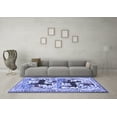 thumbnail image 3 of Ahgly Company Machine Washable Indoor Rectangle Persian Blue Traditional Area Rugs, 2' x 3', 3 of 4