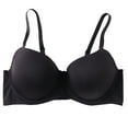 thumbnail image 2 of Women's So Comfy Without Underwire Plunge Push Up Bra Black XXL, 2 of 6