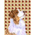 thumbnail image 1 of 11 x 15 In. Australian Shepherd Fall Leaves Portrait Flag, Garden Size, 1 of 1