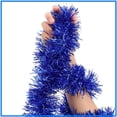 thumbnail image 2 of Christmas Garland Blue Tinsel Garland for Christmas Tree Fireplace Ceiling Hanging Decorations Party Holiday Indoor Outdoor Sparkling Metallic Garland Ribbon Supplies, 2 of 4