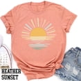 thumbnail image 3 of LAVIE Retro Sunset Bella Canvas Shirt Unisex Summer Tee, 3 of 10