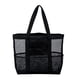 thumbnail image 1 of FELTECHELECTR Bolsa de playa de malla, bolsa de playa portátil, bolsa de almacenamiento de artículos de tocador de viaje, bolsa de playa con múltiples bolsillos, 1 of 6