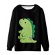 thumbnail image 1 of Suéter de cuello redondo de moda informal para hombre, jersey con estampado de dinosaurio 3D, camisetas de manga larga Pompotops oipoqjl38686, 1 of 6