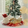 thumbnail image 6 of Christmas Tree Skirt Red White Cloth Christmas Tree Base Cover Skirts Decor for Xmas Party Holiday Home Garden (Christmas Train, 36inch), 6 of 6