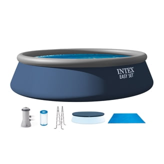 Intex 15ft x 42in Metal Swimming Prism Frame Pool Set with Filter