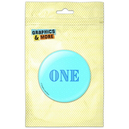 

One Birthday Diamond Pattern Blue Refrigerator Button Magnet
