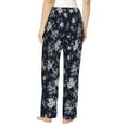 thumbnail image 3 of Xecao Retro Flower Women's Straight Lounge Pajama Pants: The Epitome of Relaxed Sleepwear, 3 of 9