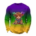 thumbnail image 2 of Ceisia Men's Mardi Gras Gradient Waffle-Knit Sweatshirt | Relaxed Spring/Summer Casual Top Gift, 2 of 5