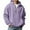 Light Purple, variant on Mens Shirts Quarter Zip Sweatshirt Solid Waffle Long Sleeve Hooded Tops Light Purple XXL