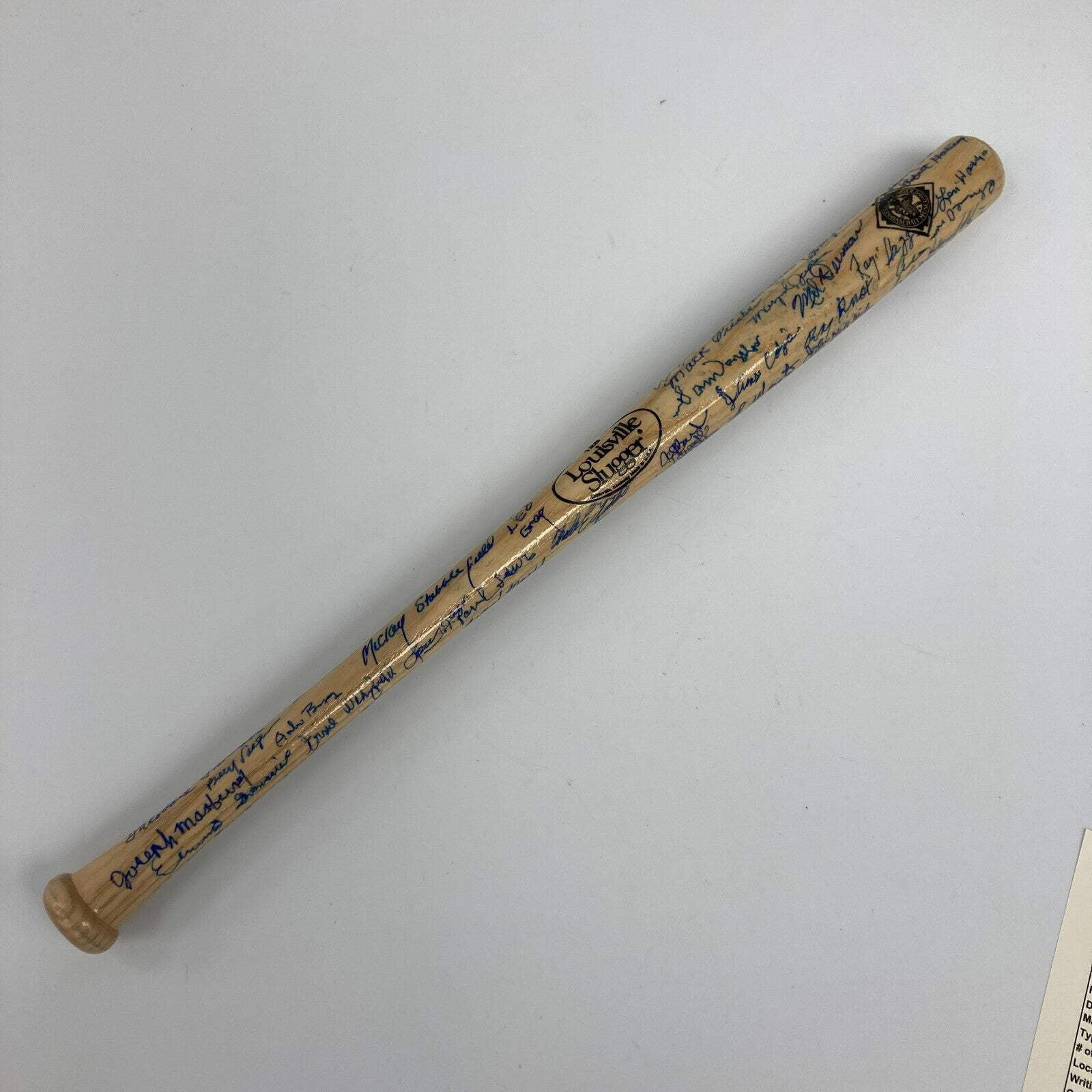 Negro League Legends Multi Signed Mini Baseball Bat 65 Signatures JSA COA