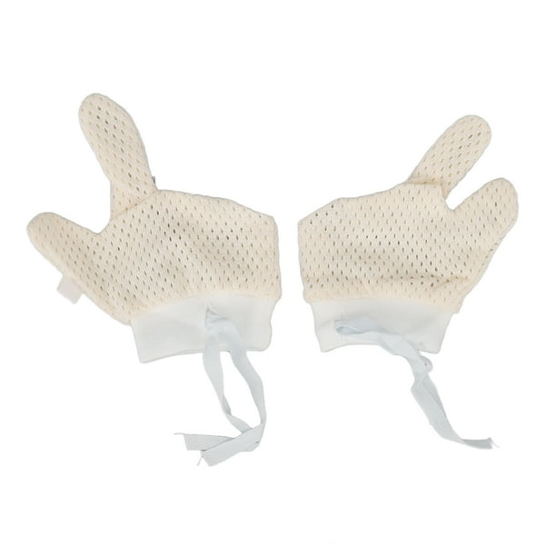 Manoplas de malla para bebé, guantes de mano con cordón, antiarañazos, unisex, para bebés, recién nacidos, niños y niñas, talla M