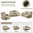thumbnail image 4 of Golden Furniture 3-Piece Beige Breathing Leather Power Reclining Living Room Sofa Set, 4 of 9