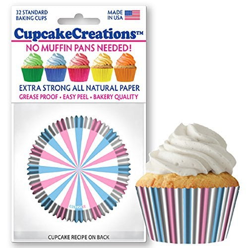 Baby Reveal Cupcake Papers Boy Or Girl 32 Pkg Walmart Com Walmart Com