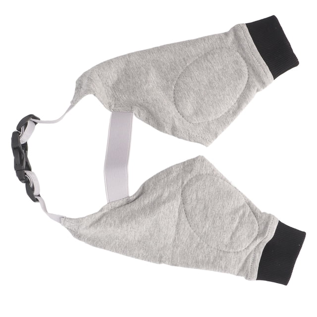 M Buder Protector de Codo para Perro Manga de Pata Delantera Ajustable y Transpirable para Mascotas Gris Negro XL (20 cm / 7.8 in)