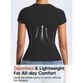 thumbnail image 6 of Athlemo Women's Breathable Bamboo Short Sleeve Seamless Shaping Undershirt, 6 of 8