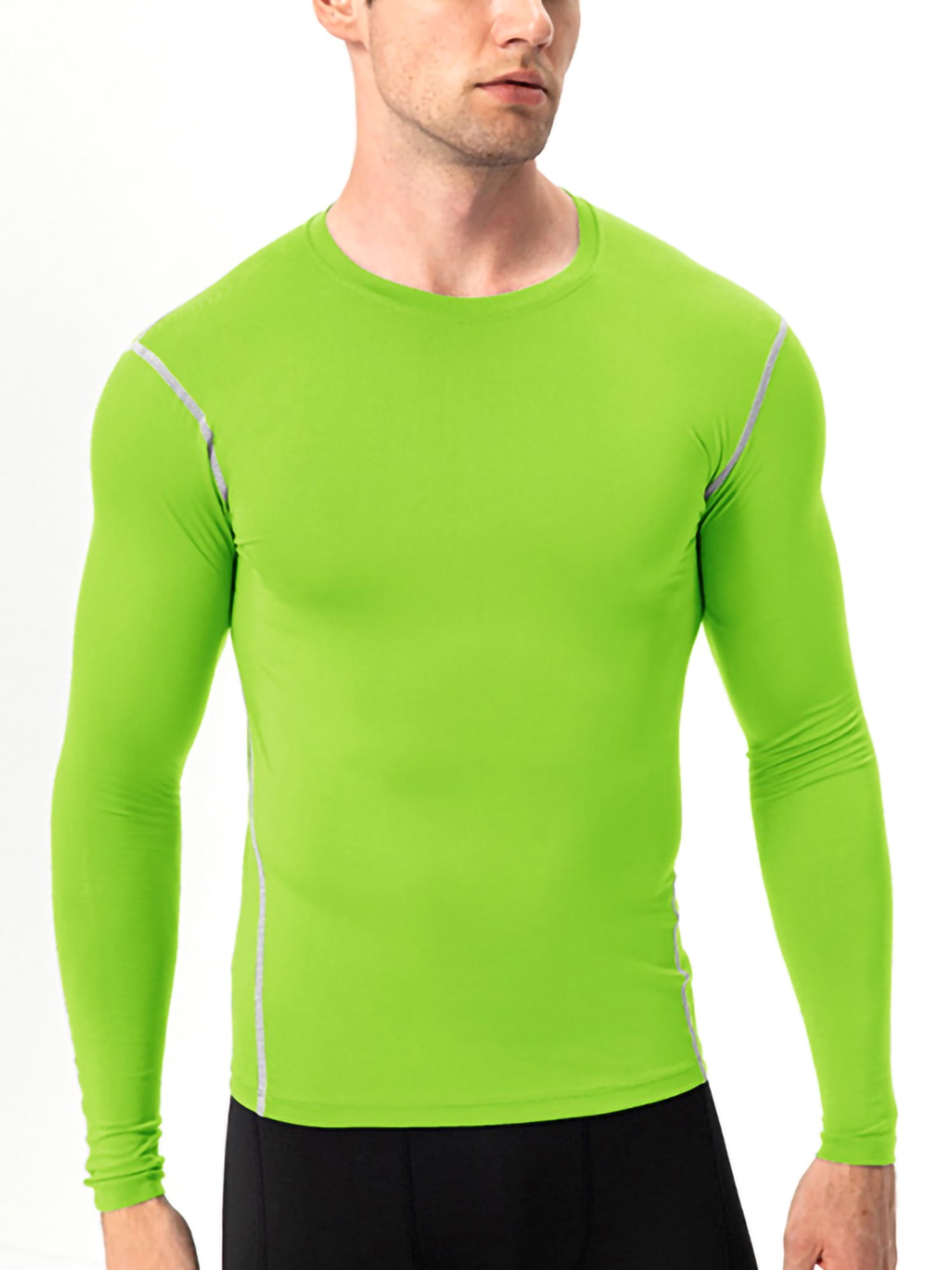 Vejrtrækning bunke Bloodstained Grianlook Men Sport T Shirt Baselayer Compression Shirts Cool Dry Muscle  Tops Mens Breathable T-shirt Casual Long Sleeve Tee Light Green 2XL -  Walmart.com