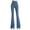 Blue, variant on Womens Pants Trendy Valentine's Day Gift Jeans for Women Flare Jeans Stretchy High Waisted Pull on Jeans Tummy Control Crossover Flare Pants