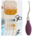 thumbnail image 4 of AMLESO Silicone Handle Bent Latch Hook Tool Crochet Needle for Canvas Mat Rug Carpet Craft 6.7in, 4 of 8