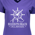 thumbnail image 4 of Inktastic Rehoboth Beach Delaware Nautical Women's V-Neck T-Shirt, 4 of 5