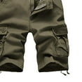 thumbnail image 6 of gakvov Cargo Pants For Men Plus Size Cargo Pants For Men Relaxed Fit Zipper Button Multi-Pocket Overalls Straight Leg Pants Outdoor Camouflage Cargo Shorts, 6 of 6