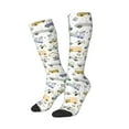 thumbnail image 2 of Vsdgher Transport 1 Print Thigh High Socks Extra Long Stretchy Sock Women Over Knee High Opaque Stocking Daily Wear, 2 of 5