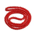 20Strand Baking Painted Imitation Jade Glass Round Bead Strands Crimson