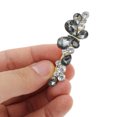 thumbnail image 5 of Unique Bargains 1 Pc Rhinestones Butterfly French Barrette Hair Clips Hairdo Clip for Home Gray Black, 5 of 5