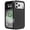 Black/Black, variant on Heavy Duty Hybrid Defender Rugged Case for iPhone 17 Pro Max/18 Pro Max with Holster Belt Clip - Teal/Light Blue