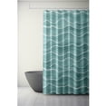 thumbnail image 6 of Nautical shower curtain, pastel colored ocean waves pattern, summer vibe inspired graphic, fabric bathroom decor set with hooks, 6 of 10