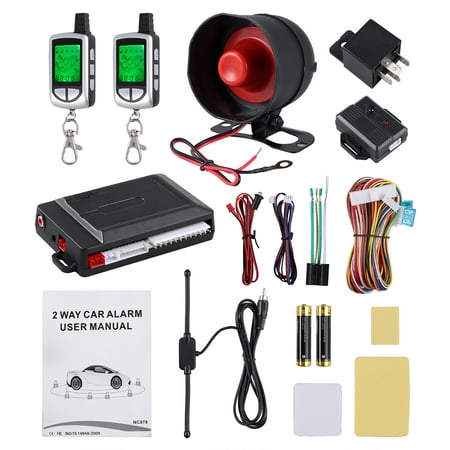 Telephone Entry System Lcd - ESYNIC 2 Way Car Alarm Security System Pager LCD Remote Control Keyless Entry 12V
