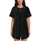 thumbnail image 1 of Fotbe Black Marble Conjunto de Pijama Estampado para Mujer, 2 Piezas, Ropa de Dormir con Camiseta de Manga Corta y Shorts Suaves-Large, 1 of 6