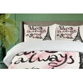 thumbnail image 4 of Ambesonne Eiffel Tower Duvet Cover Sets, Europe Dream Tour, 2-King, Cream Pink Black, 4 of 7