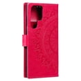 thumbnail image 3 of Allytechgroup Flip Cover Case for Samsung Galaxy S24 Ultra, Mandala Embossed Stand Cards Holder Folio Shockproof Hand Wrist Phone Case for Galaxy S24 Ultra, Red, 3 of 6