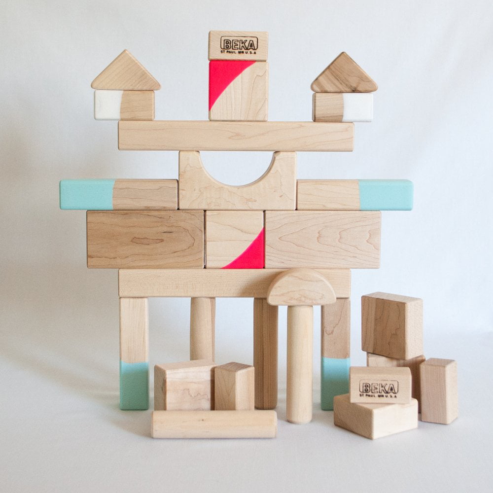 Beka 50-Piece Little Builder Wooden Blocks 