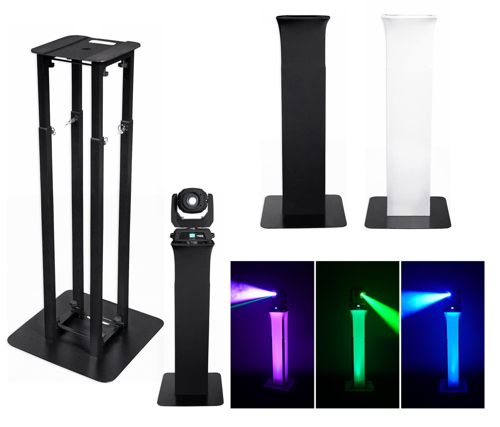 【初売り】 2) For Scrims Stands+Black+White Totem Pair American Vizi DJ 絵画/タペストリー