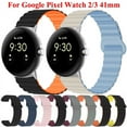 thumbnail image 2 of Magnetic Silicone Loop For Google Pixel Watch 3 41mm Bracelet Strap Correa For Google Pixel Watch/Pixel Watch 2 Sport Watchband Mint Yellow Google Pixel Watch, 2 of 6